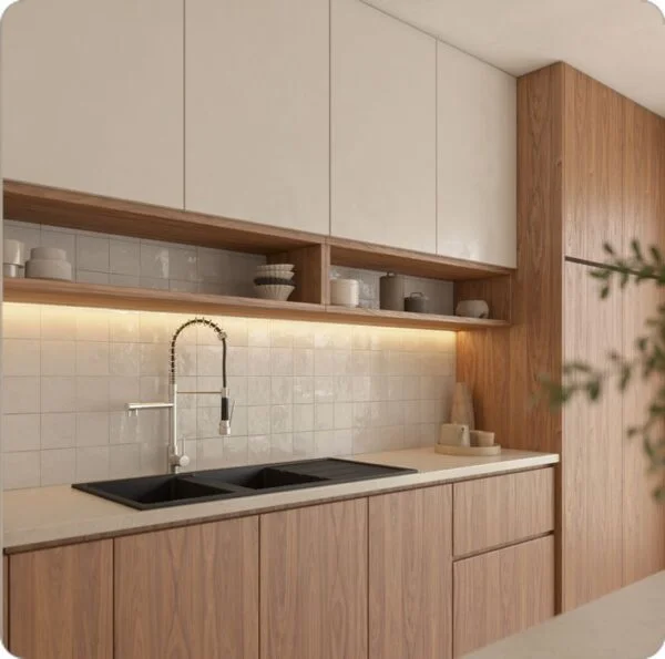 Luxury wardrobe with handle-less design and PU lacquer finish — Kraftline